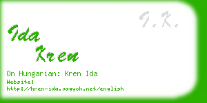 ida kren business card